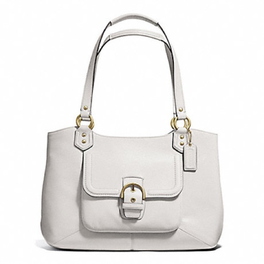 AUTHENTIC COACH PURSE/ GENUINE LEATHER WHITE IVORY